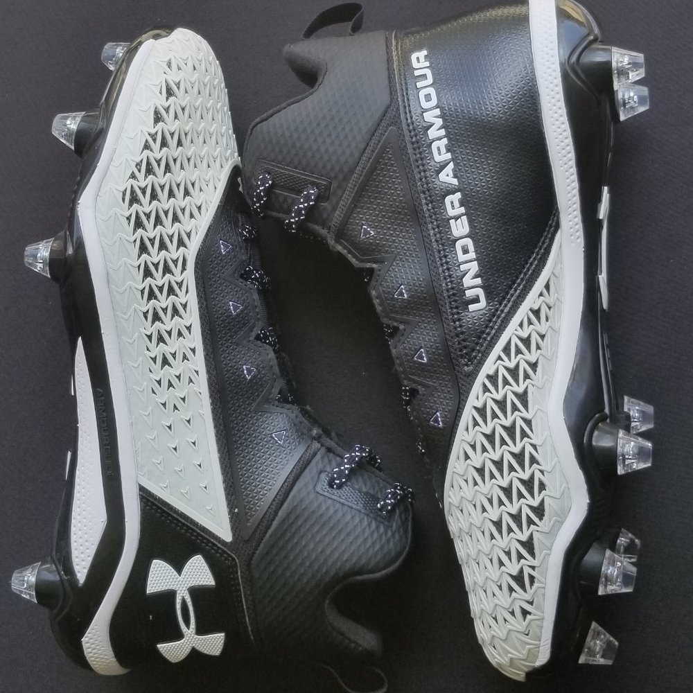 Under Armour Black and White Football Cleats